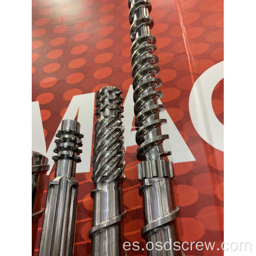 Tornillo y barril de goma de alimentación en caliente para máquina de extrusión fabricante zhoushan 55 65 75 85 90 COLMONOY Stellite BIMETALLIC KMD90 / 26